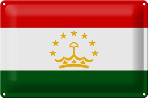 Blechschild Flagge Tadschikistan 30x20cm Flag of Tajikistan