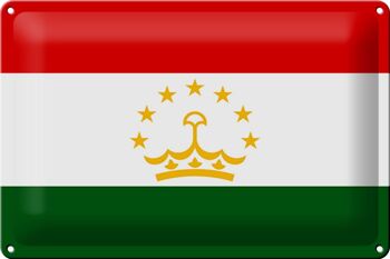 Drapeau en étain du Tadjikistan, 30x20cm, drapeau du Tadjikistan 1