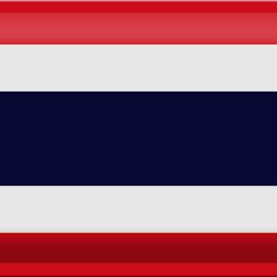 Targa in metallo Bandiera Thailandia 30x20 cm Bandiera della Thailandia