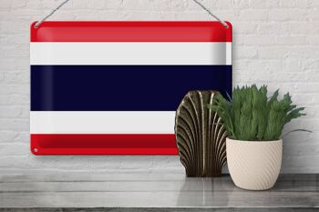 Drapeau en étain de la Thaïlande, 30x20cm, drapeau de la Thaïlande 3