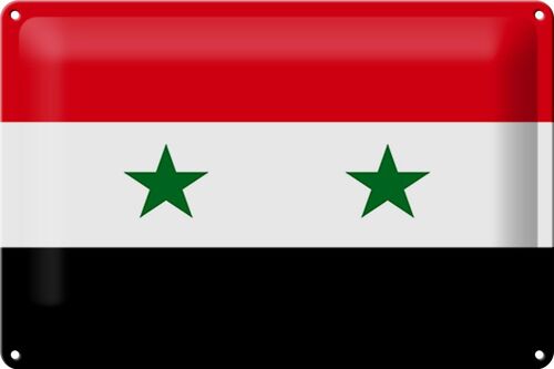 Blechschild Flagge Syrien 30x20cm Flag of Syria
