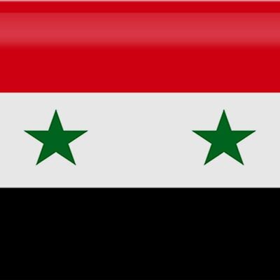 Signe en étain drapeau Syrie 30x20cm drapeau de la Syrie