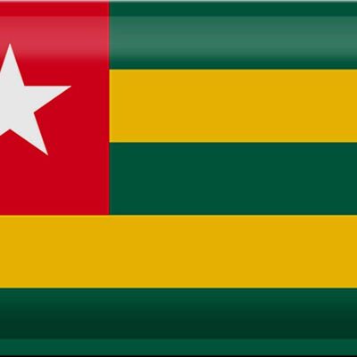 Signe en étain drapeau du togo 30x20cm drapeau du togo