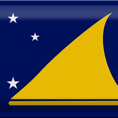 Targa in metallo Bandiera Tokelau 30x20 cm Bandiera di Tokelau