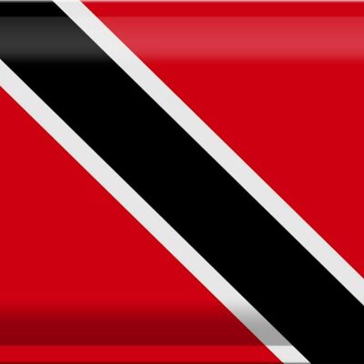 Drapeau de signe en étain de trinité-et-Tobago, 30x20cm