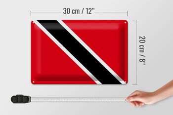 Drapeau de signe en étain de trinité-et-Tobago, 30x20cm 4