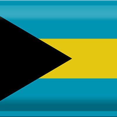 Signe en étain drapeau Bahamas 30x20cm drapeau des Bahamas