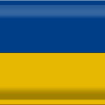 Targa in metallo Bandiera Ucraina 30x20 cm Bandiera dell'Ucraina