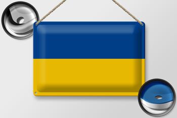 Signe en étain drapeau Ukraine 30x20cm drapeau de l'ukraine 2