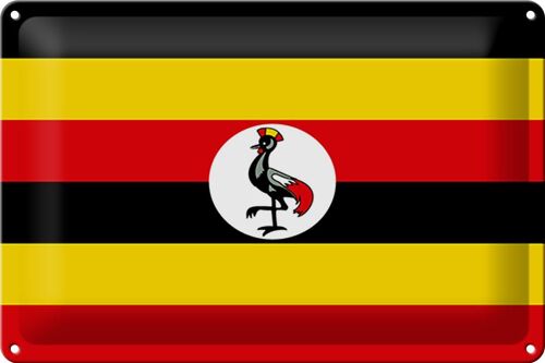 Blechschild Flagge Uganda 30x20cm Flag of Uganda