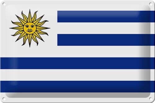 Blechschild Flagge Uruguay 30x20cm Flag of Uruguay