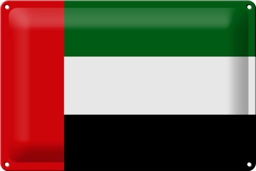 Blechschild Flagge Vereinigte Arabische Emirate 30x20cm