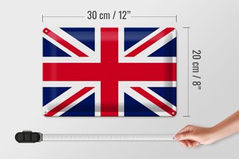 Signe en étain drapeau Union Jack 30x20cm, drapeau du royaume-uni 4