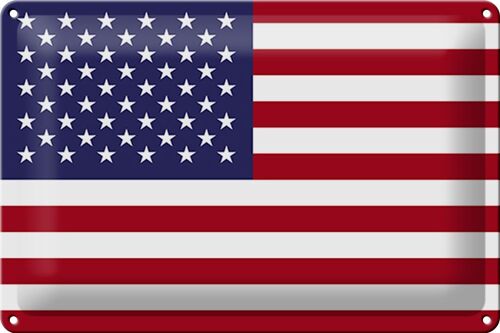 Blechschild Flagge Vereinigte Staaten 30x20cm United States