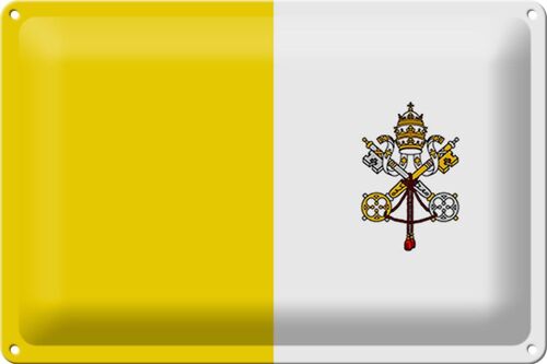 Blechschild Flagge Vatikanstadt 30x20cm Flag Vatican City