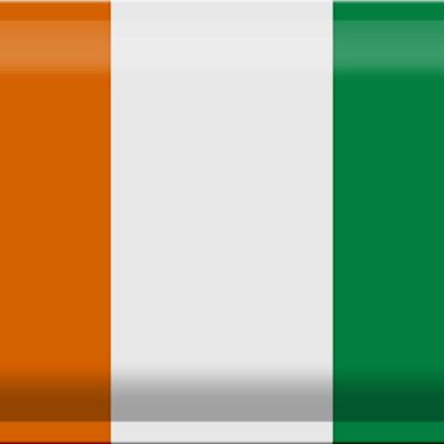 Blechschild Flagge Elfenbeinküste 30x20cm Flag Ivory Coast