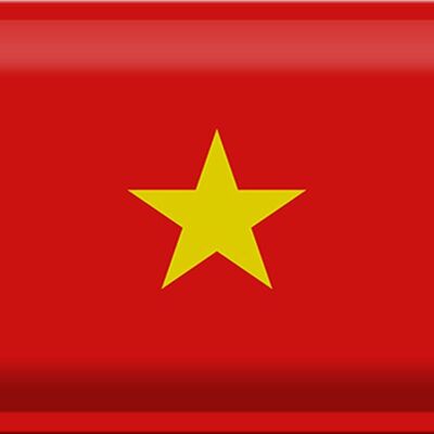 Signe en étain drapeau Vietnam 30x20cm drapeau du Vietnam