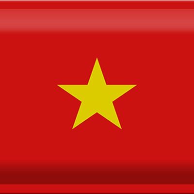 Blechschild Flagge Vietnam 30x20cm Flag of Vietnam