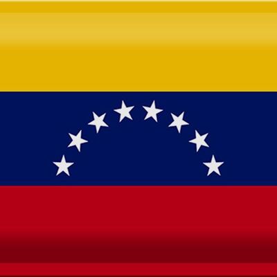 Targa in metallo Bandiera del Venezuela 30x20 cm Bandiera del Venezuela