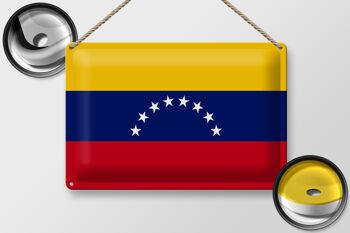Signe en étain drapeau du Venezuela 30x20cm drapeau du Venezuela 2