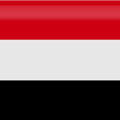 Targa in metallo Bandiera dello Yemen 30x20 cm Bandiera dello Yemen