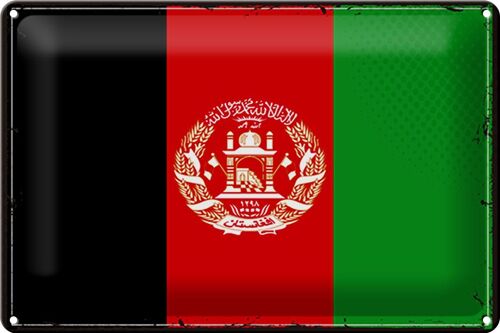 Blechschild Flagge Afghanistan 30x20cm Retro Afghanistan