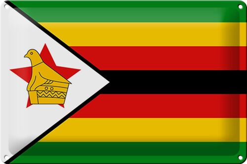 Blechschild Flagge Simbabwe 30x20cm Flag of Zimbabwe