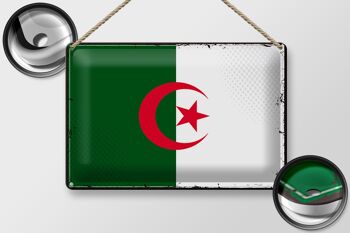 Signe en étain drapeau Algérie 30x20cm drapeau rétro Algérie 2