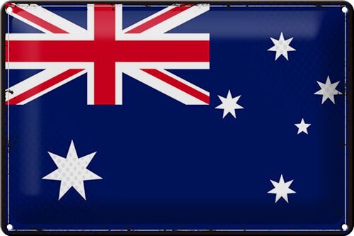 Blechschild Flagge Australien 30x20cm Retro Flag Australia