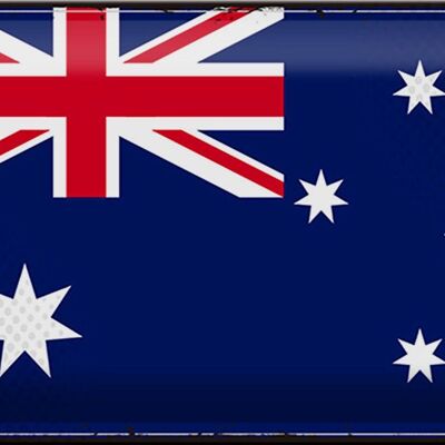 Cartel de chapa Bandera de Australia 30x20cm Bandera Retro Australia