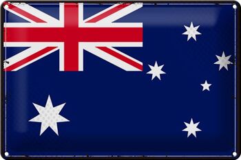 Drapeau en étain de l'australie, 30x20cm, drapeau rétro de l'australie 1