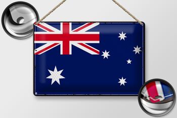 Drapeau en étain de l'australie, 30x20cm, drapeau rétro de l'australie 2