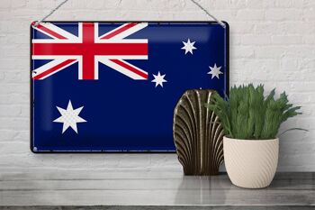 Drapeau en étain de l'australie, 30x20cm, drapeau rétro de l'australie 3