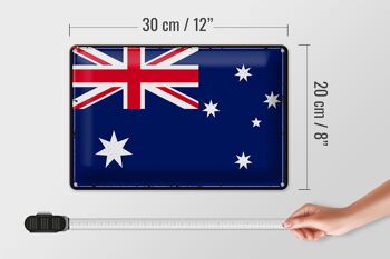 Drapeau en étain de l'australie, 30x20cm, drapeau rétro de l'australie 4
