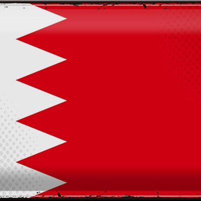 Blechschild Flagge Bahrain 30x20cm Retro Flag of Bahrain