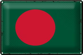 Signe en étain drapeau Bangladesh 30x20cm rétro Bangladesh 1