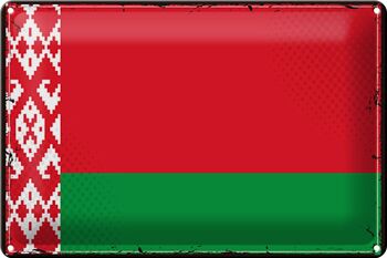 Drapeau en étain pour la biélorussie, 30x20cm, drapeau rétro pour la biélorussie 1