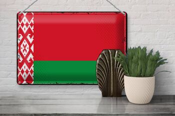 Drapeau en étain pour la biélorussie, 30x20cm, drapeau rétro pour la biélorussie 3