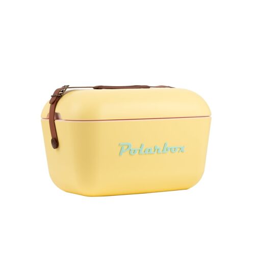 Polarbox Spring/Summer Picnic, Camping, BBQ Retro 12L Cool Box - Yellow Classic