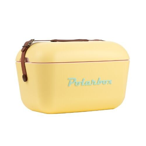 Polarbox Spring/Summer Picnic, Camping, BBQ Retro 20L Cool Box - Yellow Classic