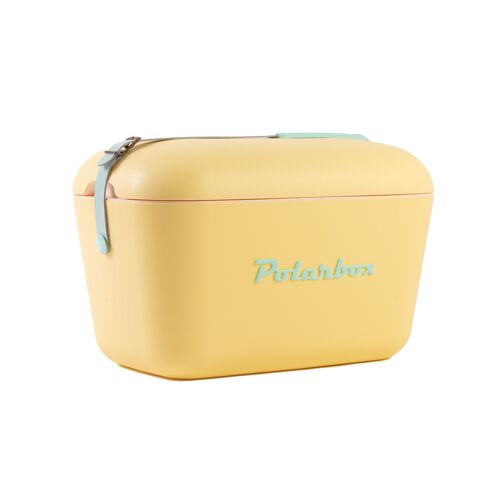 Polarbox Spring/Summer Picnic, Camping, BBQ Retro 20L Cool Box - Yellow Pop