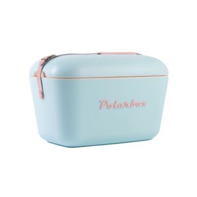 Polarbox Borsa frigo retrò da 20 litri per picnic, campeggio, barbecue primaverile/estivo - Blu cielo pop
