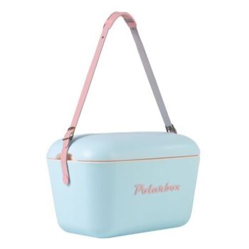 Polarbox Printemps/Été Pique-nique, Camping, BBQ Rétro Glacière 20 L - Bleu Ciel Pop 2