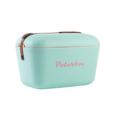 Polarbox Borsa frigo retrò da 20 litri per picnic, campeggio, barbecue primaverile/estivo - Ciano classico