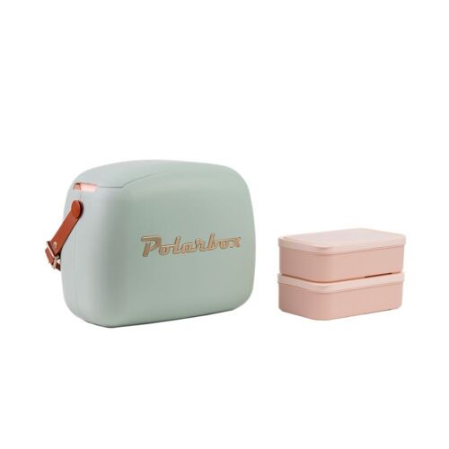 Polarbox Retro Picnic, Lunchbox, Travel 6L Cool Bag - Matcha Classic
