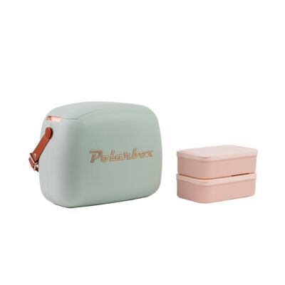 Polarbox Retro Picknick, Lunchbox, Reise 6L Kühltasche - Matcha Classic