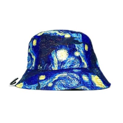 Reversible bob with starry night print