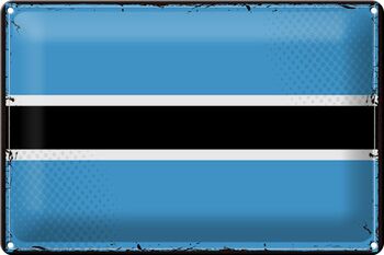 Drapeau en étain du Botswana, 30x20cm, drapeau rétro du Botswana 1
