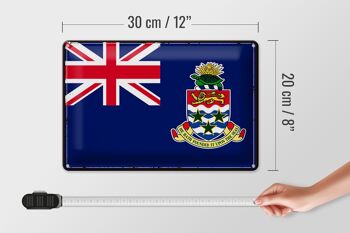 Drapeau en étain des îles caïmans, 30x20cm, drapeau rétro 4