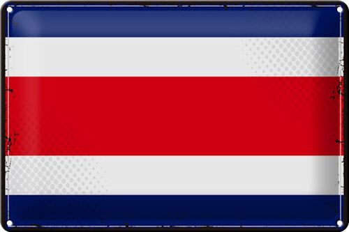 Blechschild Flagge Costa Rica 30x20cm Retro Costa Rica
